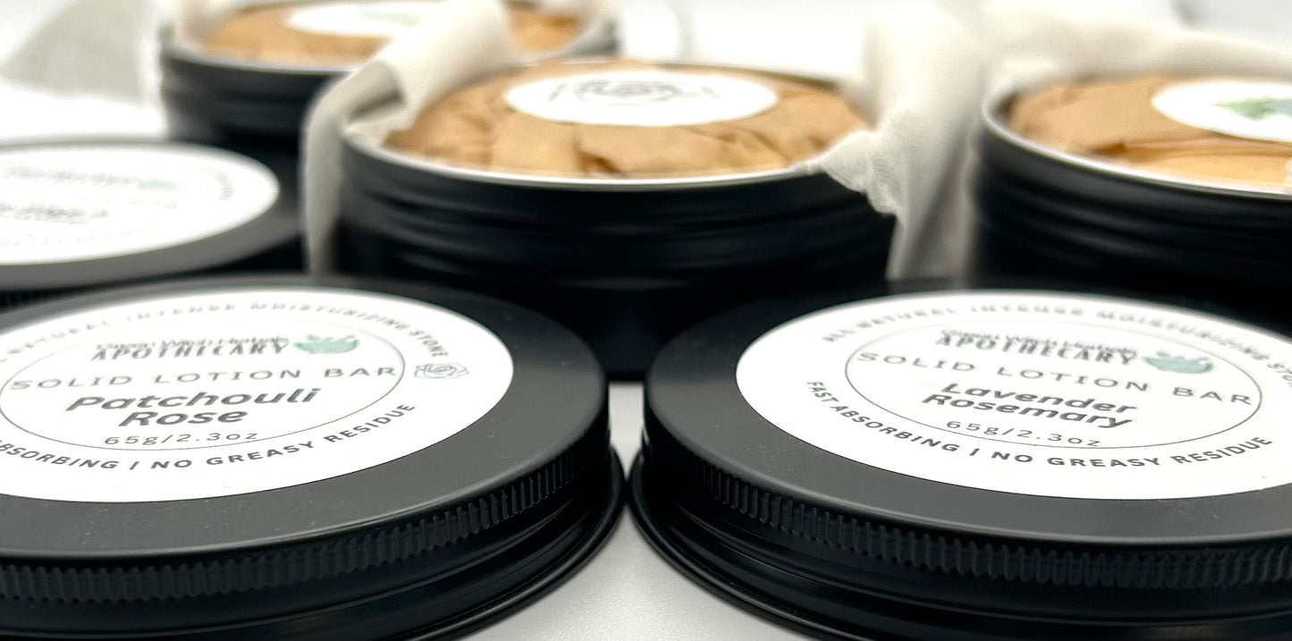 Solid Lotion Bars | Organic Moisturizing Stone
