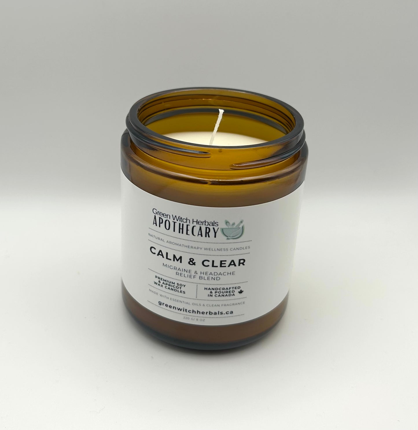Calm & Clear Migraine and Headache Relief Natural Aromatherapy Wellness Candle