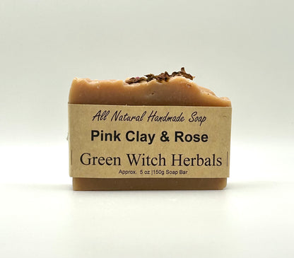 Pink Clay and Rose Clean Beauty Soap Bar