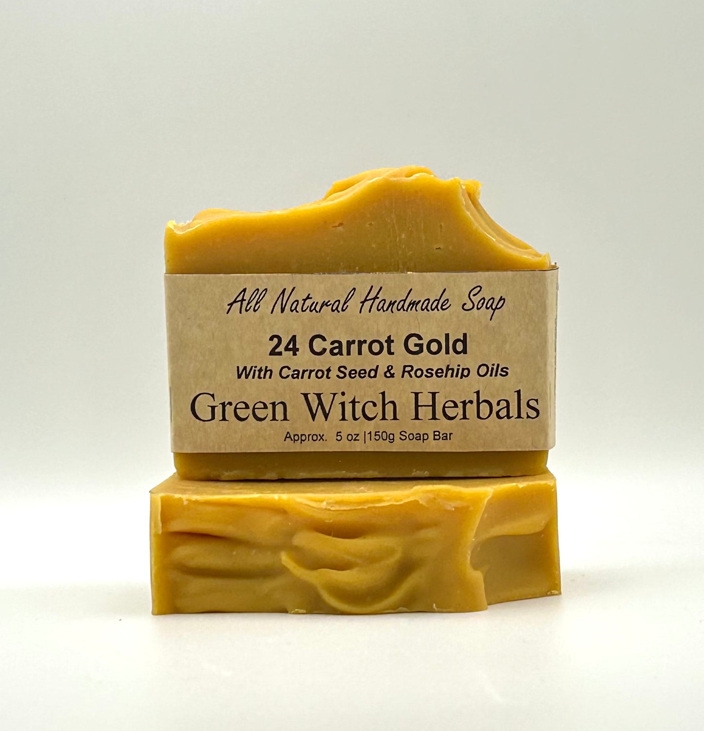 Carrot & Turmeric Brightening Soap Bar | 24 Carrot Gold Clean Beauty Bar