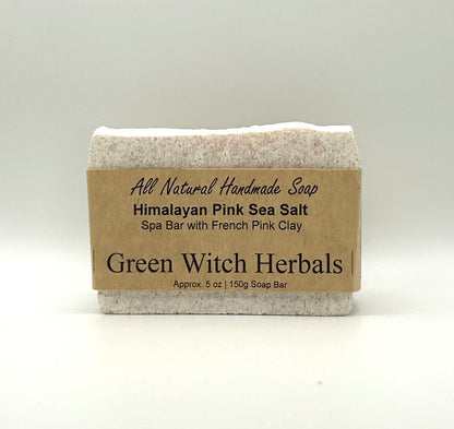 Himalayan Pink Sea Salt Spa Soap Bar with French Pink Clay