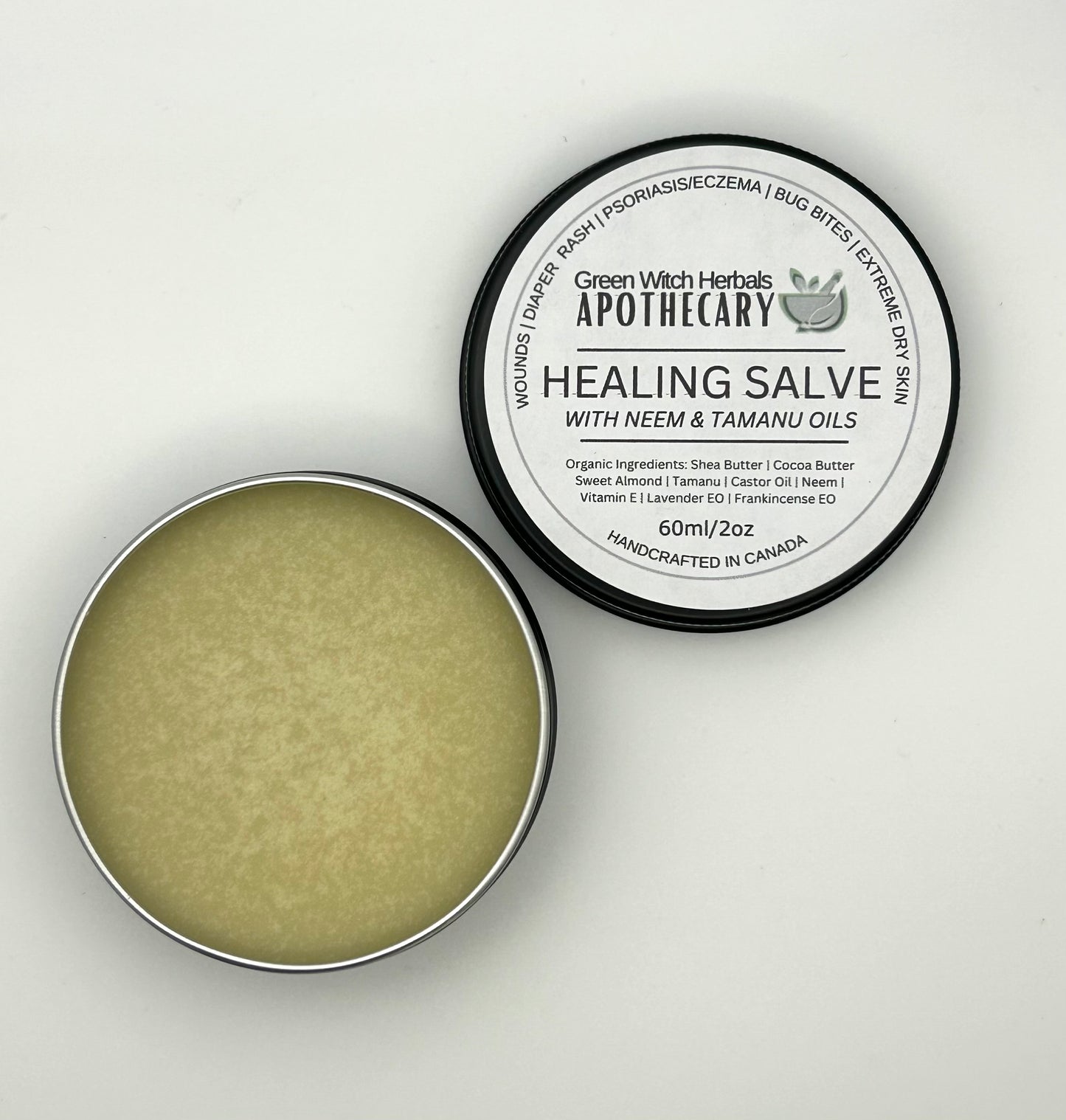 Organic Herbal Healing Salve with Tamanu and Neem Oils