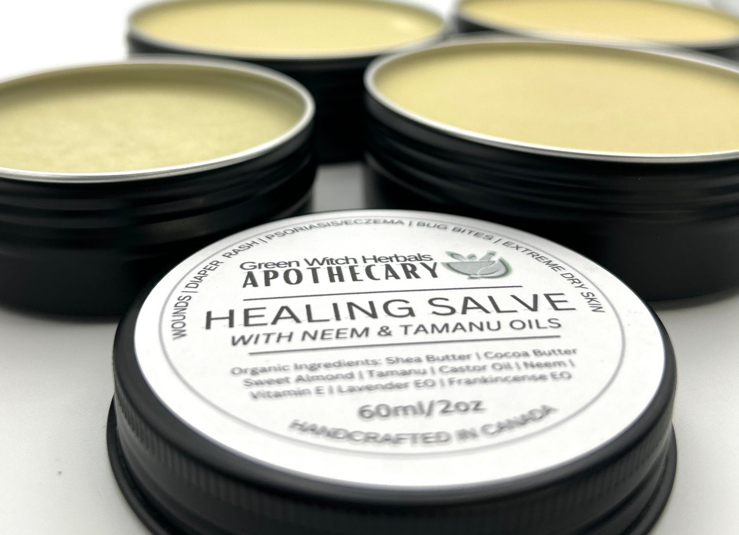 Organic Herbal Healing Salve with Tamanu and Neem Oils