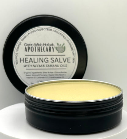 Organic Herbal Healing Salve with Tamanu and Neem Oils