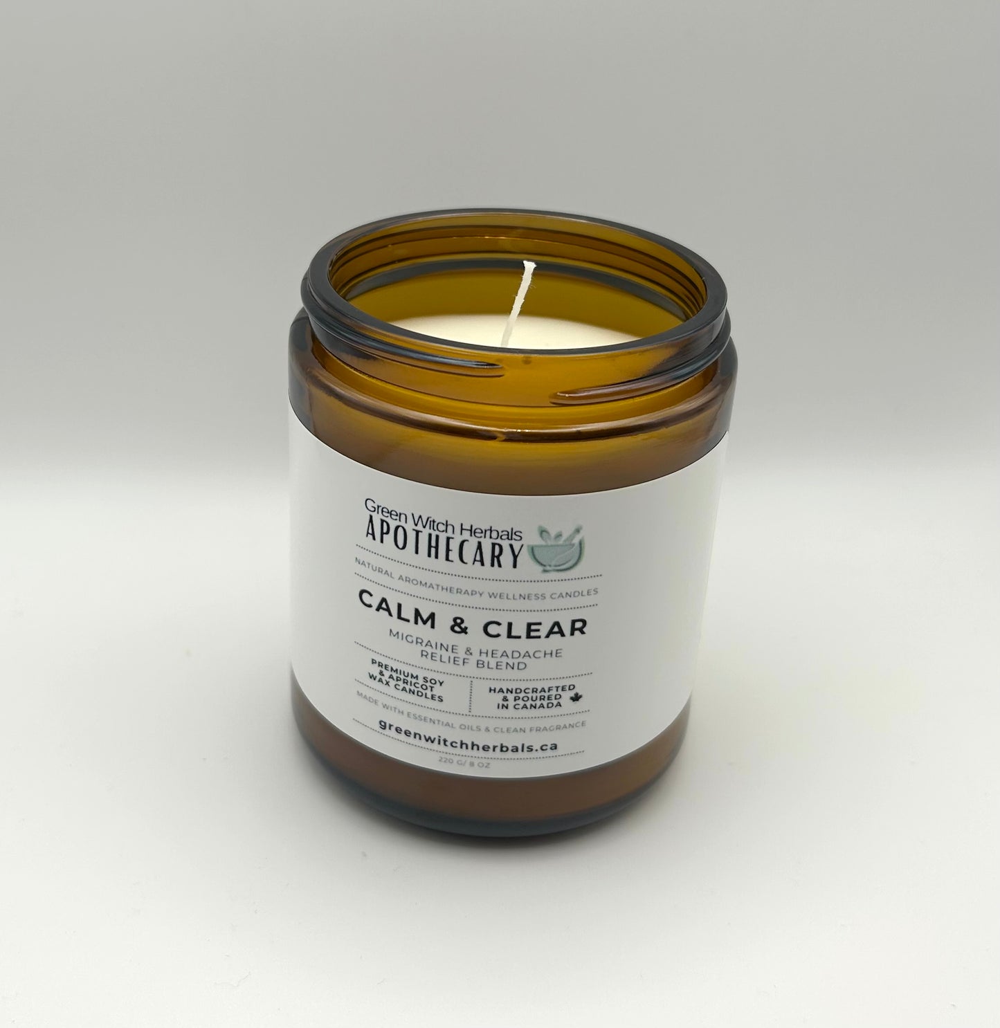 Calm & Clear Migraine and Headache Relief Natural Aromatherapy Wellness Candle