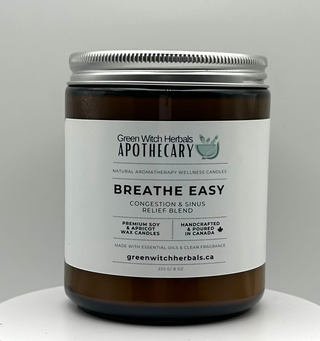 Breathe Easy Congestion & Sinus Relief Natural Aromatherapy Wellness Candle