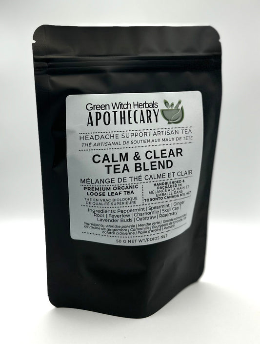 Calm & Clear Headache Support Artisan Herbal Tea Blend