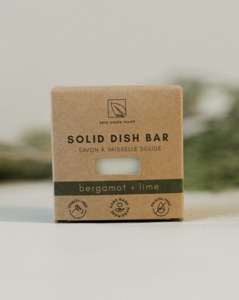 Solid Dish Soap Bar | Bergamot + Lime | 4 Pack